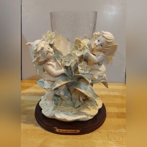 VINTAGE  CHERBS VASE HOLDERHAND-CRAFTED ITALIAN MIRELLA COLLECTION 12"x9" STATUE